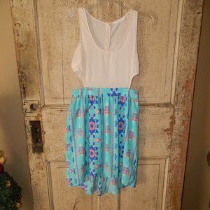 Lush Cut Out High Low Dress Size M  (B28)